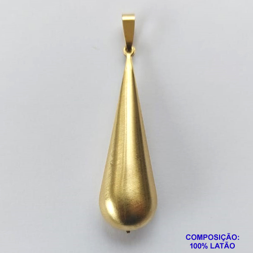PINGENTE NO BRUTO PRONTO PARA O BANHO -  PINGENTE GOTA COMPRIDA (0308) - TAMANHO: 13X40MM - PESO: 3GR - BRU12654