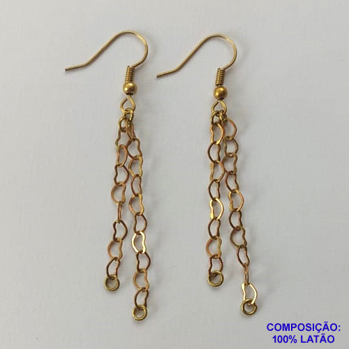 ACESSÓRIO NO BRUTO PRONTO PARA O BANHO - BASE DE BRINCO TIPO ANZOL COM CORRENTES CORAÇÃO TAMANHO 3 E 5 CM - (VENDIDA POR PAR) PESO DO PAR 1,4GR - BRU0002133