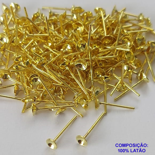 ACESSÓRIO NO BRUTO PRONTO PARA O BANHO - BASE PARA BRINCO COM PINO REDONDO - TAMANHO 2MM  PESO DO PAR 0,2GR - (VENDIDA POR PAR) - BRU0002158