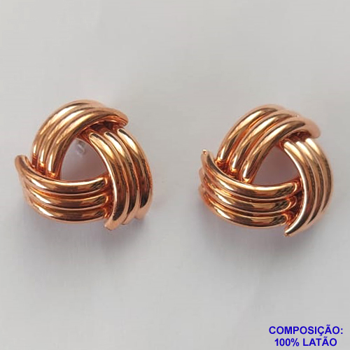 BRINCO NO BRUTO PRONTO PARA O BANHO - BRINCO DE PINO TRANÇADO - COMPOSIÇÃO: 100% LATÃO - TAMANHO 23MM - PESO TOTAL 8,6GR - BRU12762