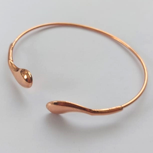 PULSEIRA (BRACELETE) NO BRUTO PRONTO PARA O BANHO(CX126) - BRACELETE GOTA - PESO 4,4GR - AJUSTÁVEL - BRU12782