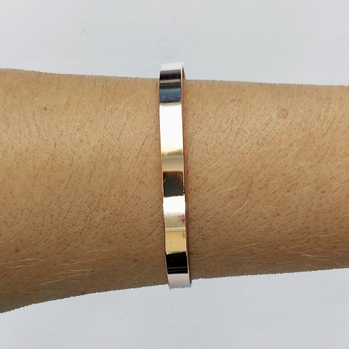 PULSEIRA (BRACELETE) EM LATÃO - BRACELETE LISO - TAMANHO: 5X65MM PESO: 11GR - COMPOSIÇÃO: 100% LATÃO - BRU12822