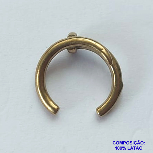 BRINCO NO BRUTO PARA BANHO (CX25) - EAR CUFF TIPO PREGO - TAMANHO 12MM (VENDIDO POR UNIDADE) - PESO 0,7GR - COMPOSIÇÃO: 100% LATÃO - BRU12856
