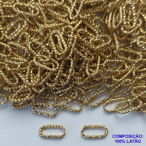 ACESSÓRIO NO BRUTO PRONTO PARA O BANHO - ARGOLINHA PARA MONTAGENS - TAMANHO 9MM OVAL - PESO: 0,2GR (VENDIDA POR UNIDADE) - BRU0002271