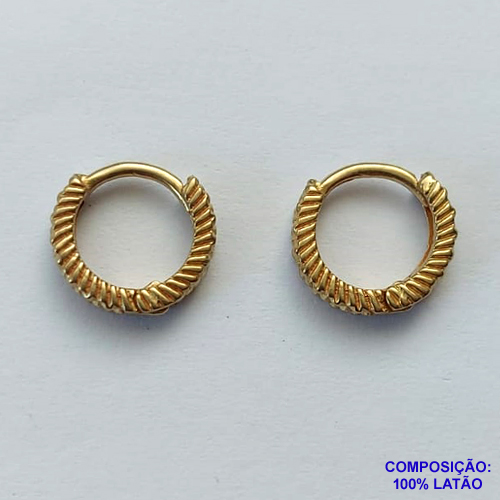 BRINCO NO BRUTO PRONTO BANHO (CX70)- BRINCO ARGOLA - (TRANQUETA) TAMANHO 8MM - LARGURA: 2MM - PESO TOTAL 1,1GR - BRU12879