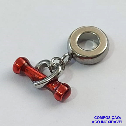 BERLOQUE EM AÇO INOXIDÁVEL (CX27)- BERLOQUE PARA PULSEIRAS TIPO PANDORA - CORAÇÃO COM ALTERES 13MM (BQ002134) - COMPOSIÇÃO 100% AÇO INOXIDÁVEL - AÇO1079