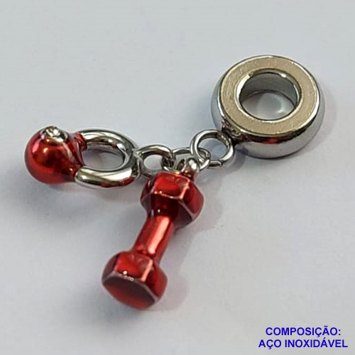 BERLOQUE EM AÇO INOXIDÁVEL - BERLOQUE PARA PULSEIRAS TIPO PANDORA - ALTERES 12MM (BQ002135 C503) - COMPOSIÇÃO 100% AÇO INOXIDÁVEL - AÇO1081
