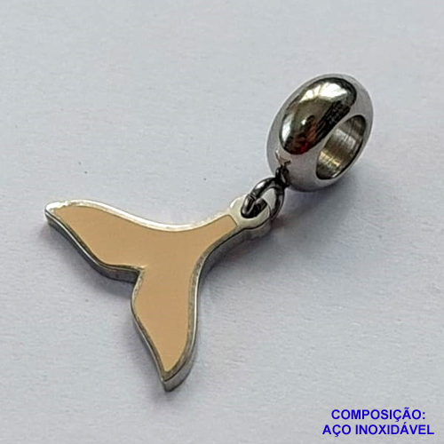 BERLOQUE EM AÇO INOXIDÁVEL (CX27) - BERLOQUE PARA PULSEIRAS TIPO PANDORA - RABO DE BALEIA 15MM (BQ002097 C025) - COMPOSIÇÃO 100% AÇO INOXIDÁVEL - AÇO1083