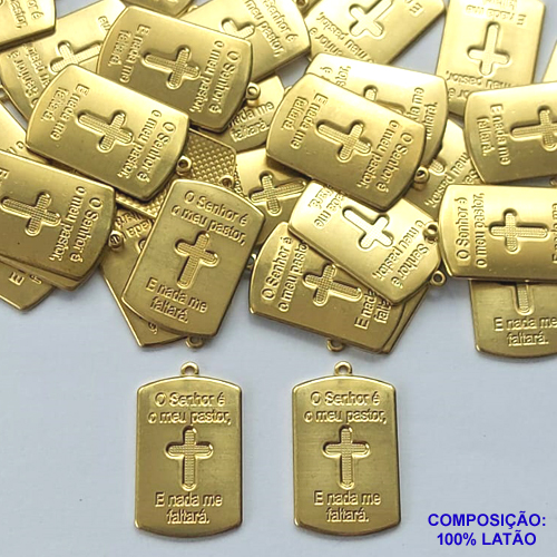 ACESSÓRIO NO BRUTO PRONTO PARA O BANHO (CX36) - ACESSÓRIO RETANGULAR CRUCIFIXO 20MM (3808) - PESO: 1,4GR - COMPOSIÇÃO: 100% LATÃO - BRU0002369