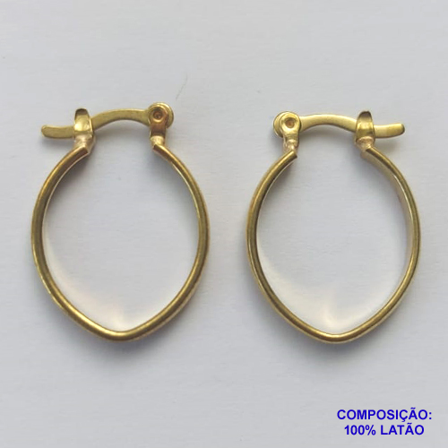 BRINCO NO BRUTO PRONTO PARA O BANHO(SUZI) - BRINCO DE ARGOLA OVAL (BR145) - TAMANHO 23MM - LARGURA 1,5MM - PESO TOTAL 1,1GR - BRU13038