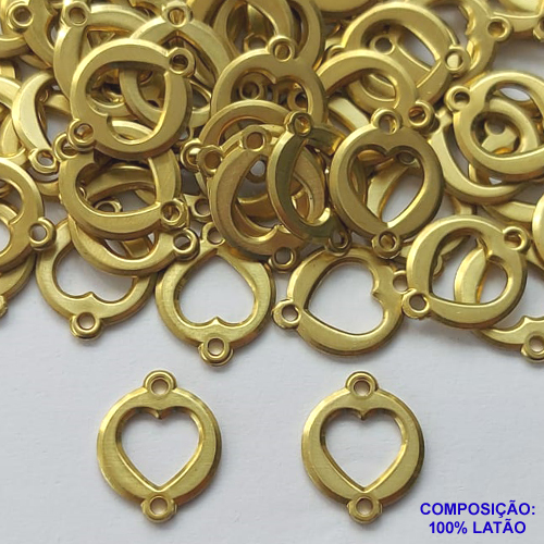 ACESSÓRIO NO BRUTO PRONTO PARA O BANHO(CX43) - (4321) PINGENTE REDONDO COM CORAÇÃO VAZADO 11MM - PESO TOTAL 0,5GR - COMPOSIÇÃO: 100% LATÃO - BRU0002447
