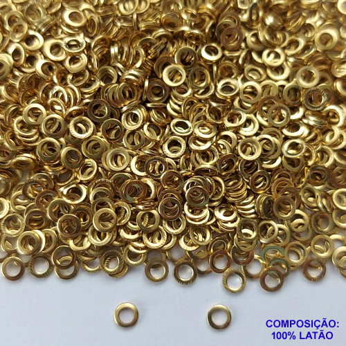 ACESSÓRIO NO BRUTO PRONTO PARA O BANHO(POTE) - (E661) ARGOLINHA 3,2MM - PESO TOTAL 0,1GR - COMPOSIÇÃO: 100% LATÃO - BRU0002455