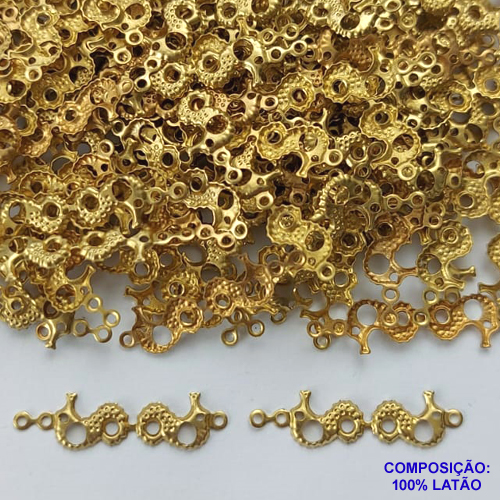 ACESSÓRIO NO BRUTO PRONTO PARA O BANHO - (E2275) CAVALO MARINHO COM FURO PARA PEDRA 11MM - PESO TOTAL 0,2GR - COMPOSIÇÃO: 100% LATÃO - BRU0002459