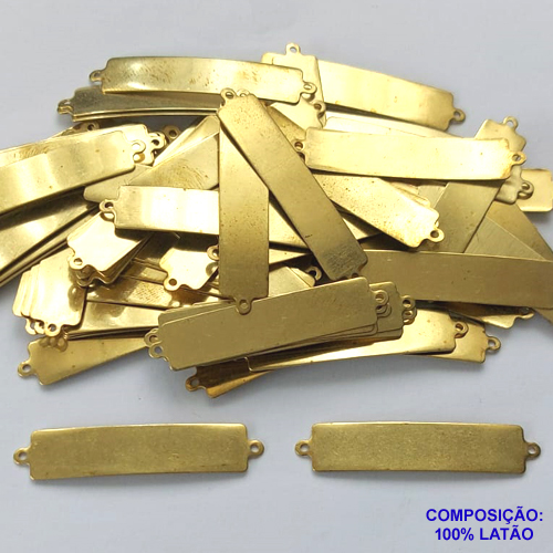 ACESSÓRIO NO BRUTO PRONTO PARA O BANHO (CX41) - (E1887) CHAPINHA PARA GRAVAÇÃO 8X36MM - PESO TOTAL 1,1GR - COMPOSIÇÃO: 100% LATÃO - BRU0002460