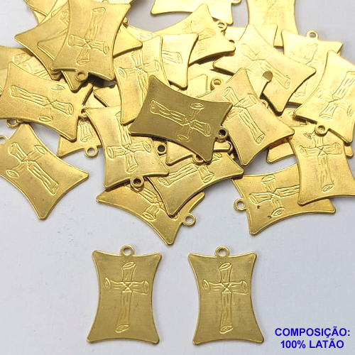 ACESSÓRIO NO BRUTO PRONTO PARA O BANHO (CX41) - (31) PINGENTE CRUCIFIXO 23MM - PESO TOTAL 1,8GR - COMPOSIÇÃO: 100% LATÃO - BRU0002475