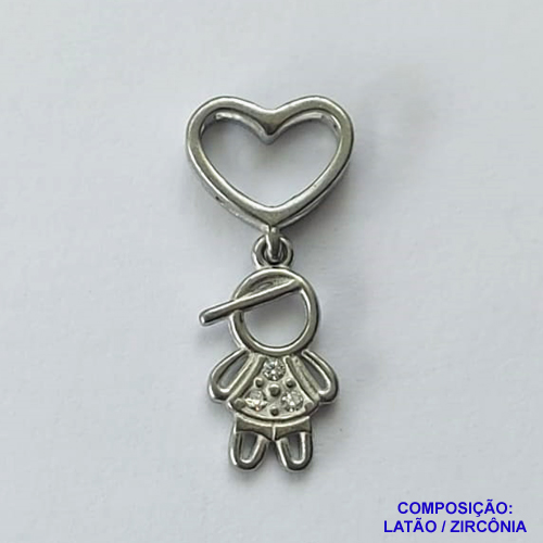 PINGENTE NO BRUTO PRONTO PARA O BANHO (CX41)- (MAD) PINGENTE CORAÇÃO VAZADO COM MENINO COM MICROS ZIRCÔNIAS 24MM - PESO 0,6GR - BRU13122