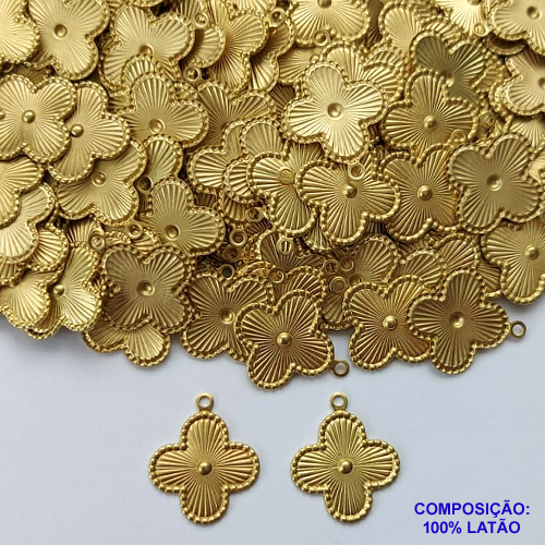 ACESSÓRIO NO BRUTO PRONTO PARA O BANHO(CX91) - (E3181) PINGENTE TIPO "VAN CLEEF" COM UMA ARGOLINHA - TAMANHO 15MM - PESO 0,5GR - COMPOSIÇÃO: 100% LATÃO (VENDIDA POR UNIDADE) BRU0002531