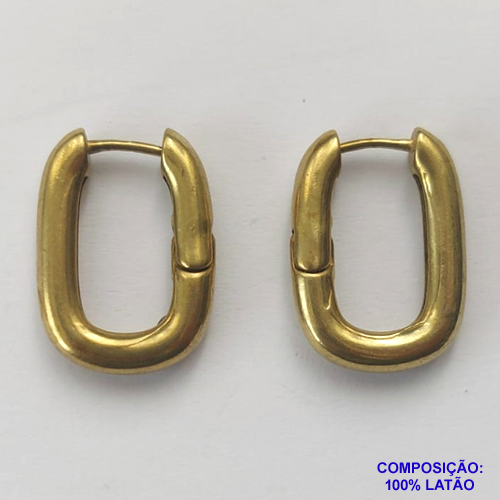 BRINCO NO BRUTO PRONTO PARA O BANHO (CX43)- BRINCO ARGOLA - TAMANHO: 15X21MM - ESPESSURA: 3MM - COMPOSIÇÃO: 100% LATÃO - PESO TOTAL 5,8GR - BRU13167