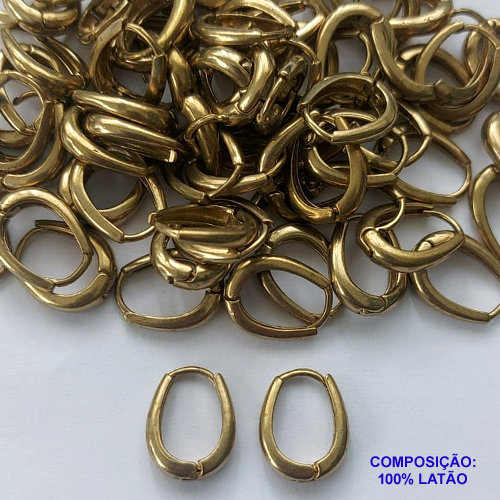 BRINCO NO BRUTO PRONTO PARA O BANHO(CX56) - BRINCO ARGOLA - TAMANHO: 11X15MM - ESPESSURA: 3MM - PESO 2GR - BRU13187