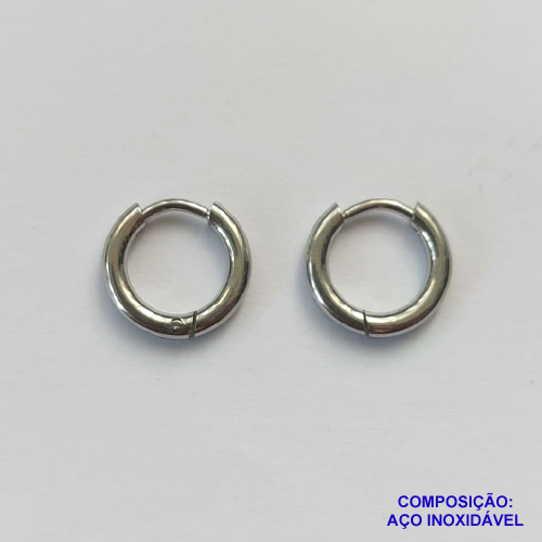 BRINCO EM AÇO INOXIDÁVEL(CX102) - BRINCO ARGOLA 11MM - COMPOSIÇÃO: AÇO INOXIDÁVEL - AÇO1153