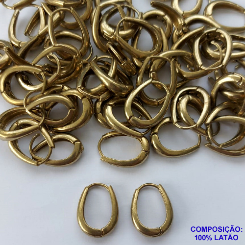 BRINCO NO BRUTO PRONTO PARA O BANHO(CX49) - BRINCO DE ARGOLA 4X18MM - COMPOSIÇÃO: 100% LATÃO - PESO TOTAL 3,1GR - BRU13300