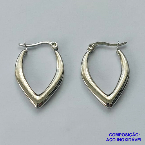 BRINCO EM AÇO INOXIDÁVEL(CX49)- BRINCO DE ARGOLA 18X27MM - COMPOSIÇÃO: AÇO INOXIDÁVEL - AÇO1178