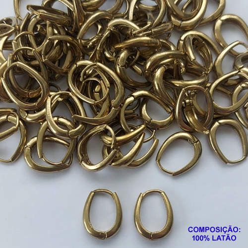BRINCO NO BRUTO PRONTO PARA O BANHO(CX53) - BRINCO ARGOLA OVAL 13X17MM - PESO TOTAL 2,8GR - BRU13322