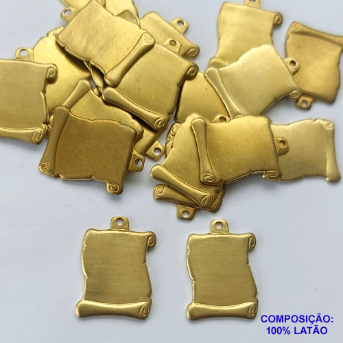 ACESSÓRIO NO BRUTO PRONTO PARA O BANHO(CX50) - (E1816) PERGAMINHO PARA GRAVAÇÃO 17X20MM - PESO: 2,2GR - COMPOSIÇÃO: 100% LATÃO - BRU0002576