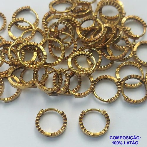 BRINCO NO BRUTO PRONTO PARA O BANHO(CX56) - (BX000426 TAM 12) BRINCO DE ARGOLA 13MM - COMPOSIÇÃO: 100% LATÃO - PESO TOTAL 1,8GR - BRU13353
