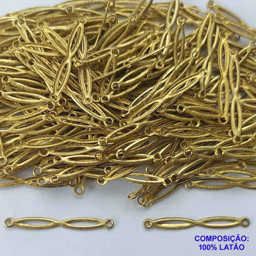 ACESSÓRIO NO BRUTO PRONTO PARA O BANHO(CX77) - (V2840) PINGENTE INFINITO FINO 3X30MM - COMPOSIÇÃO: 100% LATÃO - PESO TOTAL 0,3GR - BRU0002611
