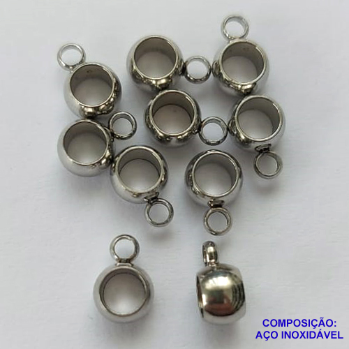 ACESSÓRIO EM AÇO INOXIDÁVEL(CX126) - CONECTOR PARA PULSEIRAS - TAMANHO: 4MM - AÇO1294