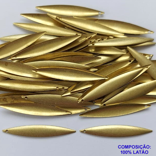 ACESSÓRIO NO BRUTO PRONTO PARA O BANHO(CX77) - (V1612) PINGENTE CANOA 7X39MM - COMPOSIÇÃO: 100% LATÃO - PESO TOTAL 0,6GR - BRU0002683