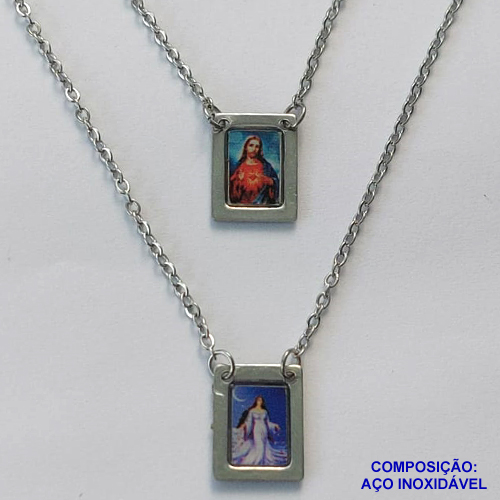 ESCAPULÁRIO EM AÇO INOXIDÁVEL(CX75) - ESCAPULÁRIO IEMANJÁ - TAMANHO: 60CM - COMPOSIÇÃO: AÇO INOXIDÁVEL - AÇO1338