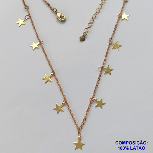SHOCKER BRUTO PRONTO PARA BANHO - SHOCKER COM CORRENTE ESTRELINHAS - TAMANHO 40CM + EXTENSOR - PESO: 1,9GR - FECHO LAGOSTA - BRU13518