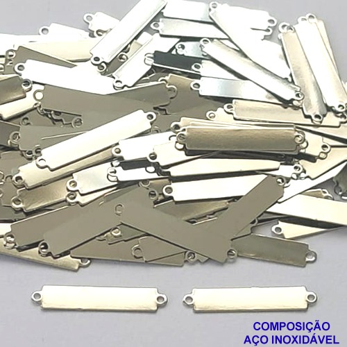 ACESSÓRIOS EM AÇO INOXIDÁVEL(CX85) - PLAQUINHA LISA 3X20MM - AÇO1416
