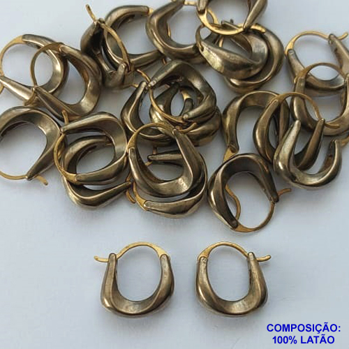 BRINCO NO BRUTO PRONTO PARA O BANHO(CX90) - BRINCO DE ARGOLA - TAMANHO 14MM - LARGURA 5MM - PESO TOTAL 3,2GR - BRU13553