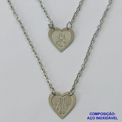 ESCAPULÁRIO EM AÇO INOXIDÁVEL(CX93) - ESCAPULÁRIO NOSSA SRA APARECIDA- TAMANHO: 60CM - COMPOSIÇÃO: AÇO INOXIDÁVEL - AÇO1541