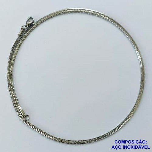 CORRENTE EM AÇO INOXIDÁVEL- (LB026550) - CORRENTE 60CM LARGURA 0,5MM FECHO LAGOSTA COMPOSIÇÃO: AÇO INOXIDÁVEL - AÇO1588
