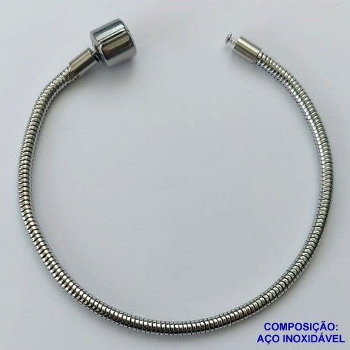 PULSEIRA EM AÇO INOXIDÁVEL - PULSEIRA TIPO PANDORA - TAMANHO 19CM (LB026462)- COMPOSIÇÃO: AÇO INOXIDÁVEL - AÇO1589