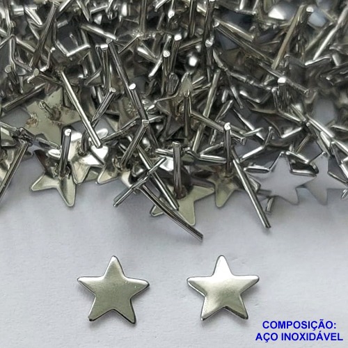 BRINCO EM AÇO INOXIDÁVEL(CX99) - BRINCO DE PINO ESTRELA 7MM - COMPOSIÇÃO: AÇO INOXIDÁVEL - AÇO1632