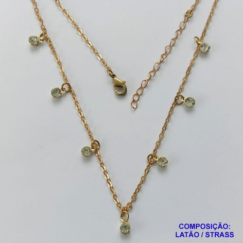 SHOCKER BRUTO PRONTO PARA BANHO(CX100) - SHOCKER COM CORRENTE CADEADO E STRASS CRISTAL - TAMANHO 40CM + EXTENSOR - PESO: 2,6GR - FECHO LAGOSTA - BRU13929