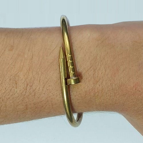 PULSEIRA(BRACELETE) NO BRUTO PRONTO PARA O BANHO(CX101) - BRACELETE PREGO - PESO TOTAL 22,8GR - BRU13995