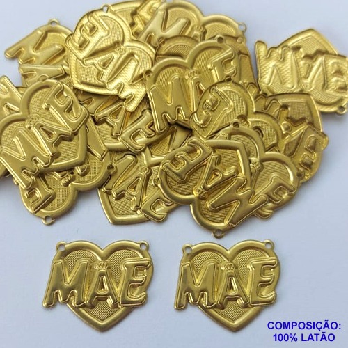 ACESSÓRIO BRUTO PRONTO PARA BANHO(CX104) -  (4438) PINGENTE CORAÇÃO 20MM C/ MÃE C/ 2 CABEÇA VENDIDA POR UNIDADE COMPOSIÇÃO LATÃO - PESO 1,2GR - TAMANHO 22MM BRU0002933