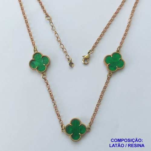 SHOCKER NO BRUTO PRONTO PARA O BANHO - SHOCKER 40CM + EXTENSOR COM PINGENTES TIPO VAN CLEEF VERDES 15MM - PESO TOTAL 6,3GR - BRU14005