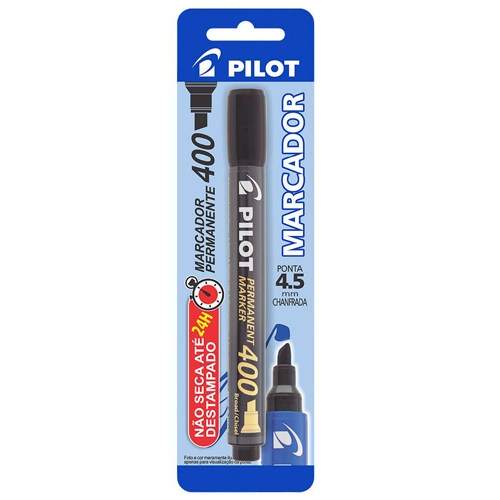MARCADOR PERMANENTE PILOT 100 PRETA - PONTA REDONDA 4.5MM - BRU0002939