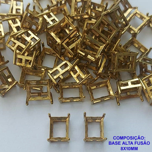 ACESSÓRIO NO BRUTO PRONTO PARA BANHO - BASE PARA PINGENTE 8X10 EM ALTA FUSÃO - PESO: 0,8GR - (VALOR UNITÁRIO) BRU0002972