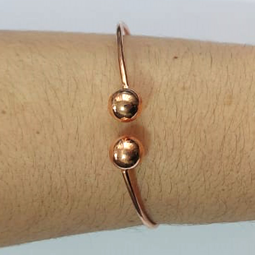 PULSEIRA (BRACELETE) NO BRUTO PRONTA PARA O BANHO  (CX.118) - BRACELETE COM ESFERAS - PESO 13,8GR - AJUSTÁVEL - BRU14740
