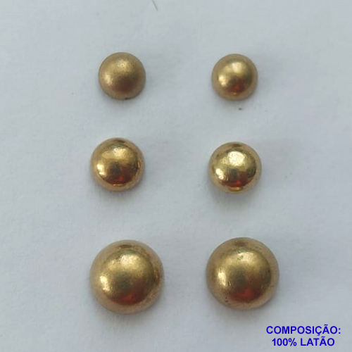 BRINCO NO BRUTO PRONTO PARA O BANHO(CX122) - BRINCO DE TRIO DE PINO BRINCO BOLINHA - TAMANHOS: 5/6/8MM - PESO TOTAL 4,2GR - BRU14908