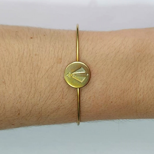 PULSEIRA (BRACELETE) NO BRUTO PRONTA PARA O BANHO - (CX.123)  BRACELETE NOSSA SRA APARECIDA - PESO 3GR - BRU14933