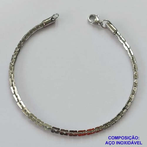 PULSEIRA EM AÇO INOXIDÁVEL - TAMANHO 18CM - (CX.37) LARGURA 2MM - FECHO LAGOSTA - COMPOSIÇÃO: AÇO INOXIDÁVEL - AÇO1991